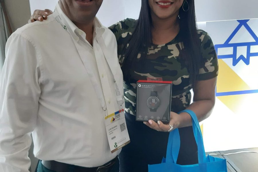 Entrega de premios en el stand